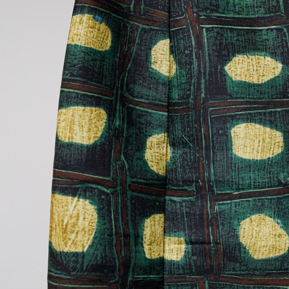 Rochas Green Tile Print Skirt - Picture 5 of 9